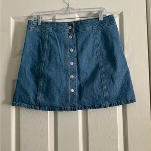Madewell A-line, denim skirt, Size 12